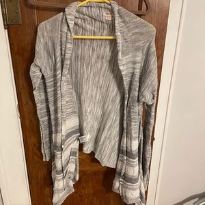 Mossimo Supply CoLight grey and white cardigan